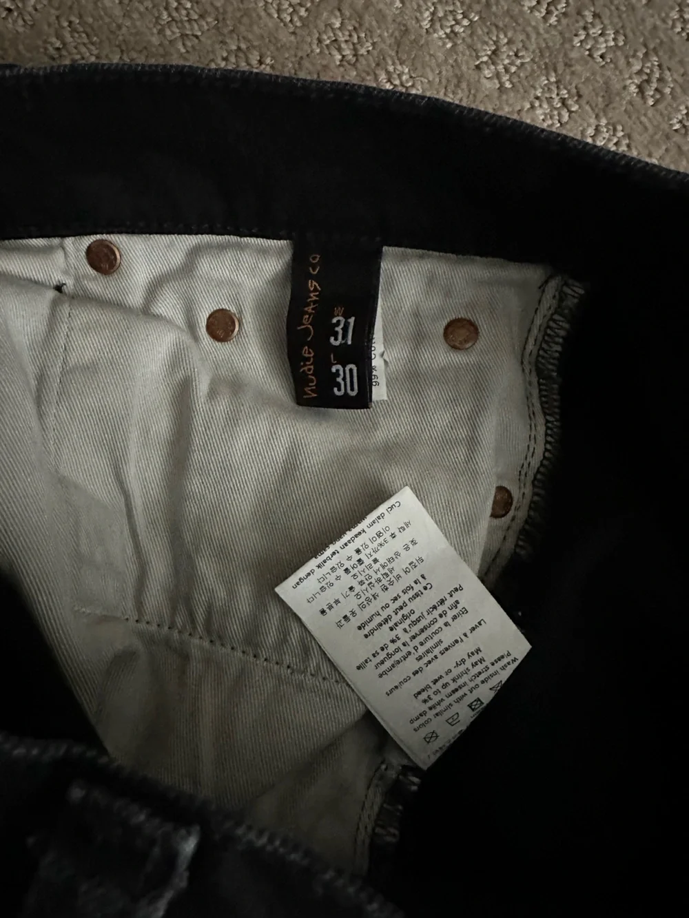 EUC Nudie Jeans Solid Ollie Jeans Black Steel Wash size 31x30 31 30